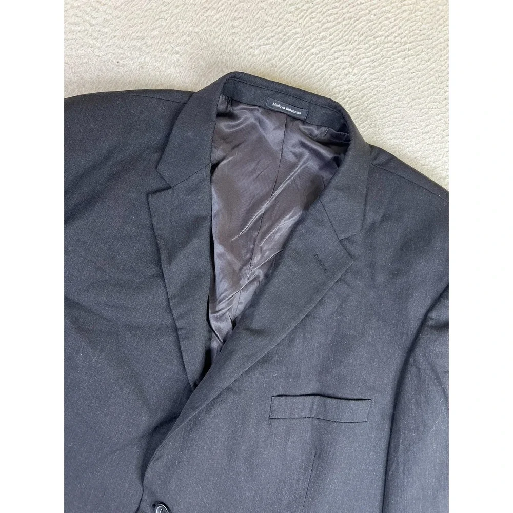 Pronto Uomo Platinum Blazer Mens 50R Black 2 Button‎ Suit Jacket Wool Indonesia
